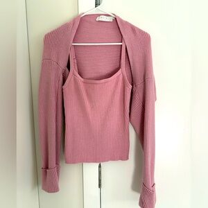 ASTR The Label sweater tank and shrug, Size M